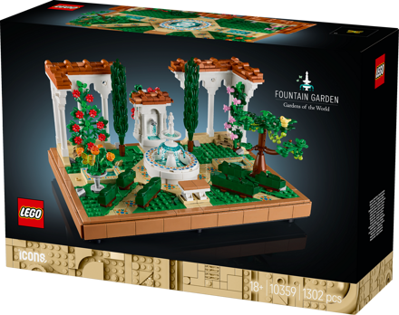 LEGO® Icons Fountain Garden Home Decor Set (10359)