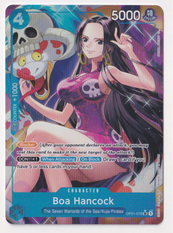 Boa Hancock (ALTERNATE ART) : OP01-078 THE BEST - One Piece Single Card Boa Hancock (ALTERNATE ART) : OP01-078 THE BEST - One Piece Single Card