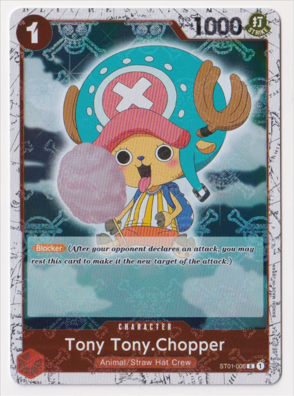 Tony Tony.Chopper (JOLLY ROGER FOIL) : ST01-006 THE BEST - One Piece Single Card Tony Tony.Chopper (JOLLY ROGER FOIL) : ST01-006 THE BEST - One Piece Single Card