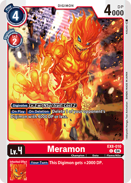 Meramon : EX08-010 CHAIN OF LIBERATION - Digimon Card Game Single Card