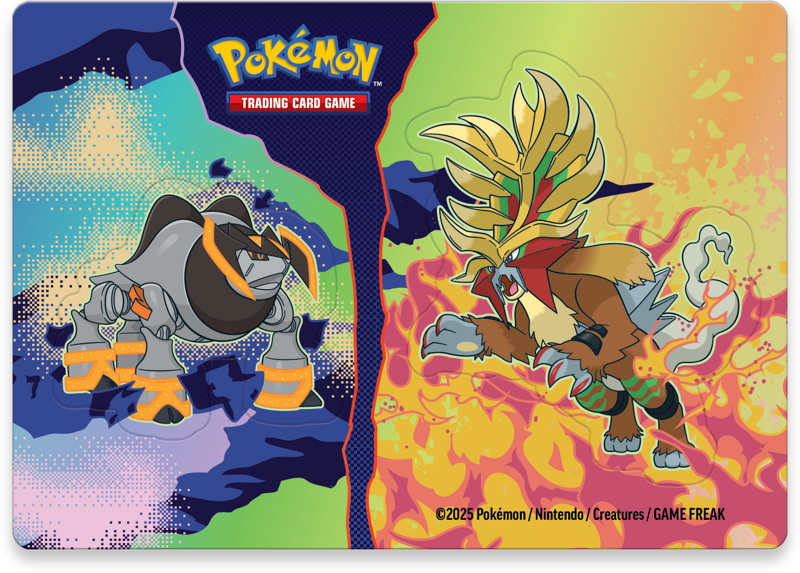 pokemon trading card game stacking tin 2025 randomly selected Q1 Pokemon 2025 Stacking Tin