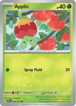 Applin (REVERSE HOLO) single card from Pokemon