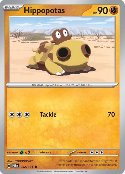 Hippopotas single card from Pokemon