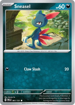 Sneasel single card from Pokemon
