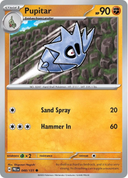 Pupitar single card from Pokemon