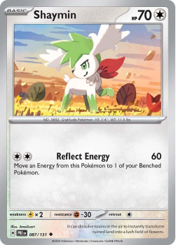 Shaymin single card from Pokemon