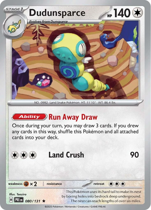 Dudunsparce (MASTER BALL REVERSE HOLO) SCARLET AND