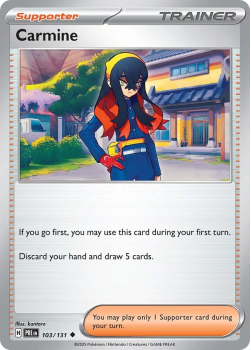 Carmine single card from Pokemon