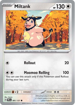 Miltank single card from Pokemon