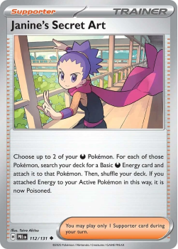 Janine's Secret Art single card from Pokemon