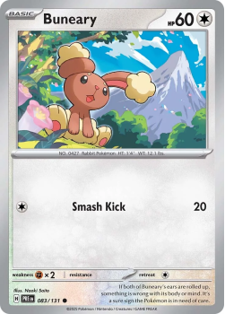 Buneary single card from Pokemon