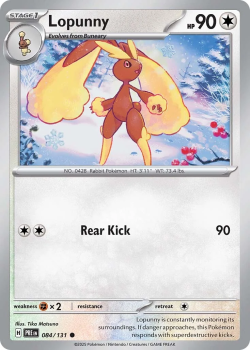 Lopunny single card from Pokemon