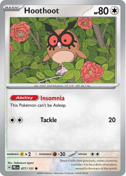 Hoothoot single card from Pokemon