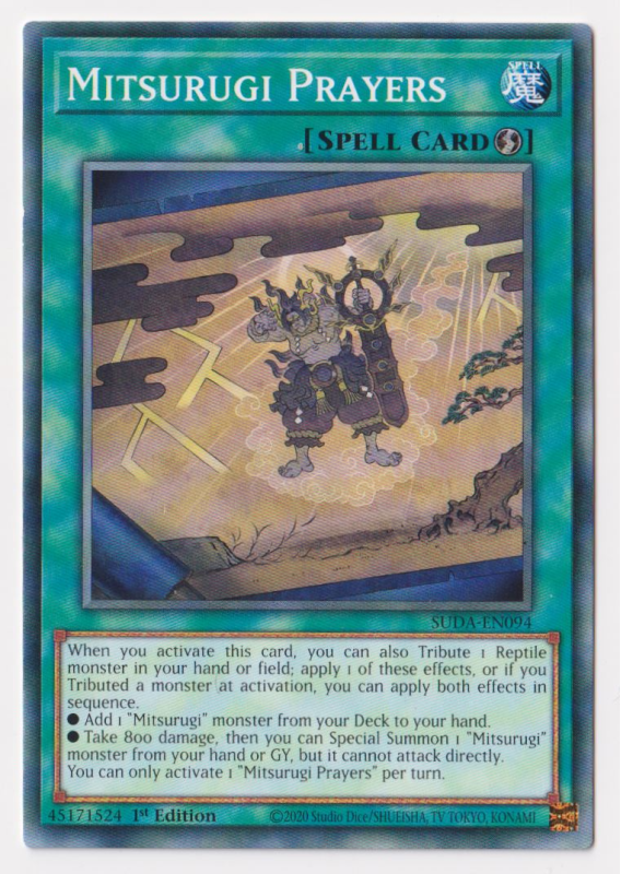 Mitsurugi Prayers (Common) : SUDA-EN094 - Yu-Gi-Oh! Single Card Mitsurugi Prayers (Common) : SUDA-EN094 - Yu-Gi-Oh! Single Card