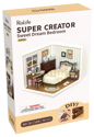 Rolife Sweet Dream Bedroom DIY Plastic Miniature House - Image 4