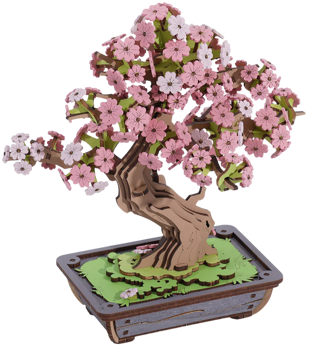 Rolife Sakura Bonsai DIY Wooden 3D Puzzle