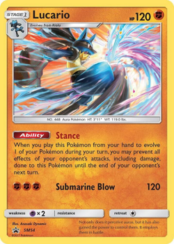 Lucario SM054 - Pokemon Single Promotional Card