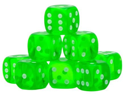 Warlord Games D6 Emerald Dice (8 Ct)