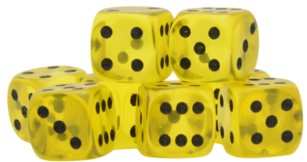 Warlord Games D6 Citrine Dice (8 Ct)