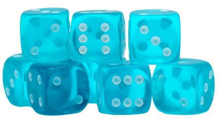 Warlord Games D6 Blue Topaz Dice (8 Ct)
