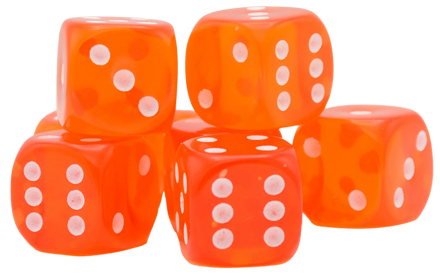Warlord Games D6 Fire Opal Dice (8 Ct)