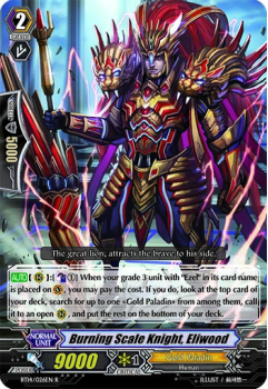 Burning Scale Knight, Eliwood single card from Cardfight!! Vanguard