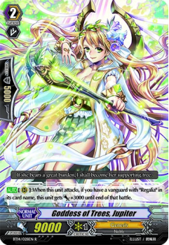 Goddess of Trees, Jupiter single card from Cardfight!! Vanguard