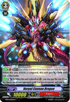 Vorpal Cannon Dragon single card from Cardfight!! Vanguard