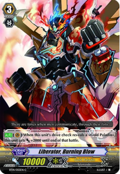 Liberator, Burning Blow single card from Cardfight!! Vanguard