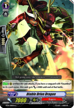 Diable Drive Dragon single card from Cardfight!! Vanguard
