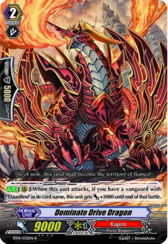 Dominate Drive Dragon single card from Cardfight!! Vanguard
