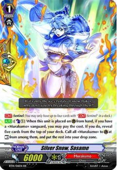 Silver Snow, Sasame single card from Cardfight!! Vanguard