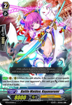 Battle Maiden, Kayanarumi single card from Cardfight!! Vanguard