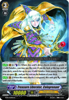 Treasure Liberator, Calogrenant single card from Cardfight!! Vanguard