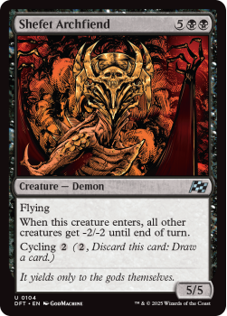 Shefet Archfiend single card from Magic the Gathering