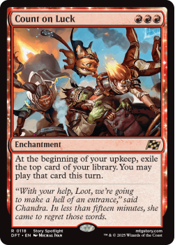 Count on Luck single card from Magic the Gathering