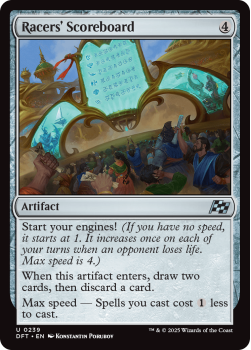 Racers' Scoreboard single card from Magic the Gathering