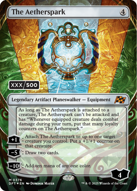 The Aetherspark (SERIALIZED FOIL) : 0376 AETHERDRIFT - Magic the Gathering  Single Card