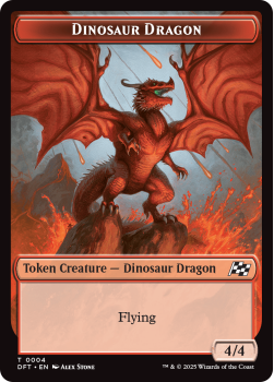 Dinosaur Dragon // Treasure Token single card from Magic the Gathering