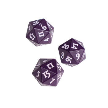 Ultra Pro Vivid Heavy Metal D20 Dice - Midnight Plum