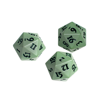 Ultra Pro Vivid Heavy Metal D20 Dice - Cool Matcha