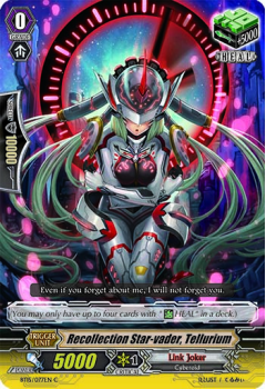 Recollection Star-vader, Tellurium single card from Cardfight!! Vanguard