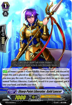 Sharp Point Liberator, Gold Lancer single card from Cardfight!! Vanguard