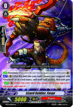 Lizard Soldier, Fargo single card from Cardfight!! Vanguard