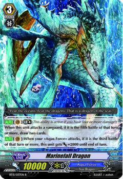 Marinefall Dragon single card from Cardfight!! Vanguard