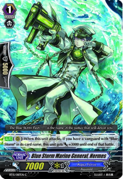 Blue Storm Marine General, Hermes single card from Cardfight!! Vanguard