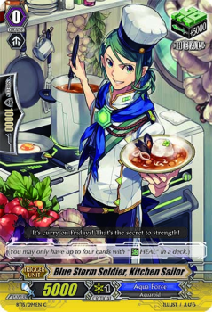 Blue Storm Soldier, Kitchen Sailor single card from Cardfight!! Vanguard