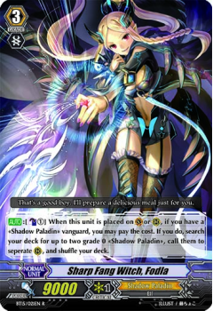 Sharp Fang Witch, Fodla single card from Cardfight!! Vanguard