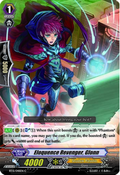 Eloquence Revenger, Glonn single card from Cardfight!! Vanguard