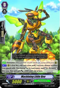 Machining Little Bee single card from Cardfight!! Vanguard